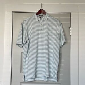 Peter Millar Blue/Green Striped Polo